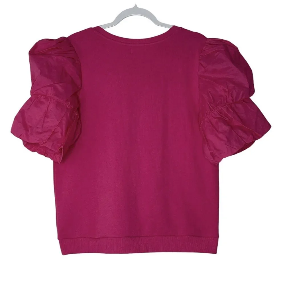 NATION LTD Blouse Women XXL Pink Top Plus Modern Corpcore‎ Cozy Outdoor Soft
